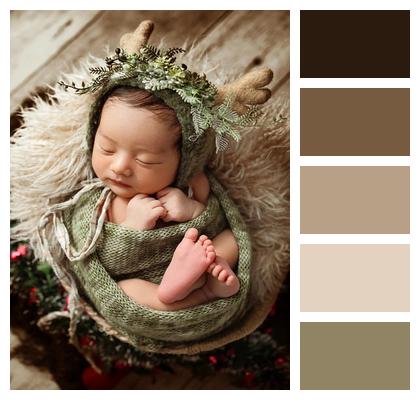 Newborn Flower Background Baby Image